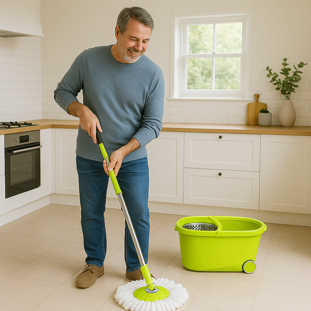 Microfibre Mop With 360° Spin Bucket
