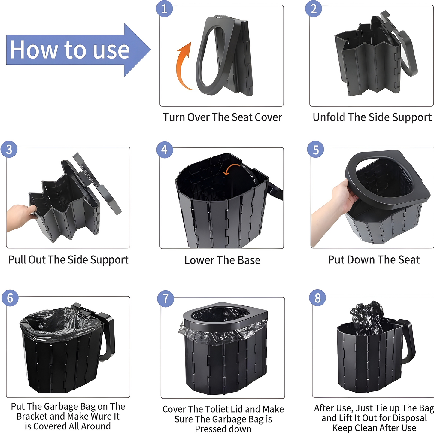 Foldable Camping Toilet