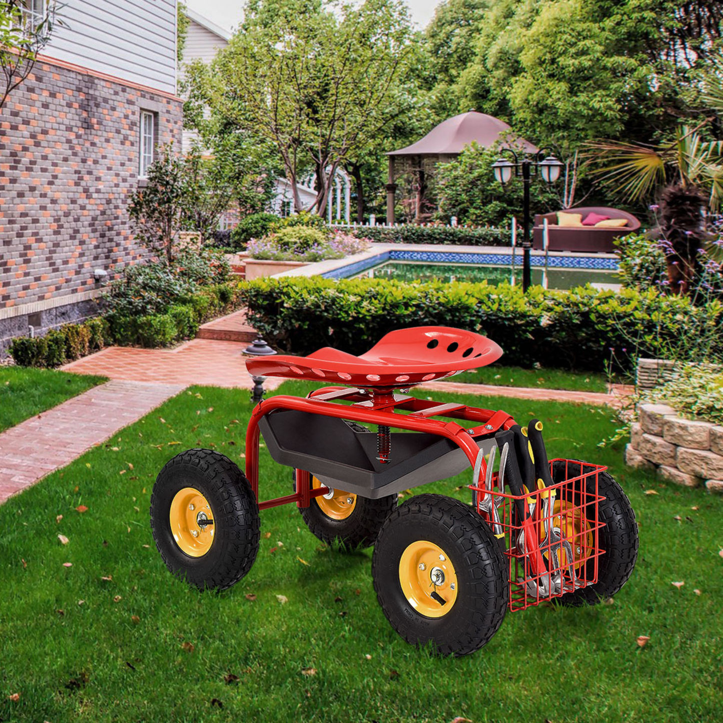 360° Seated Garden Cart