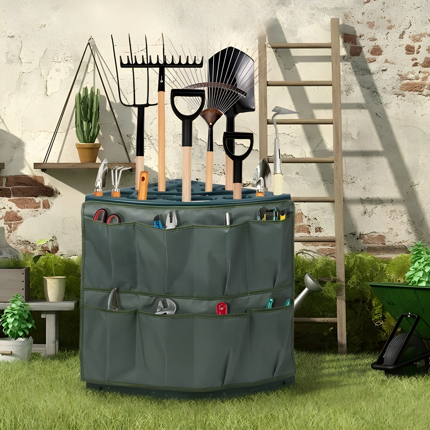 Corner Garden Tool Rack