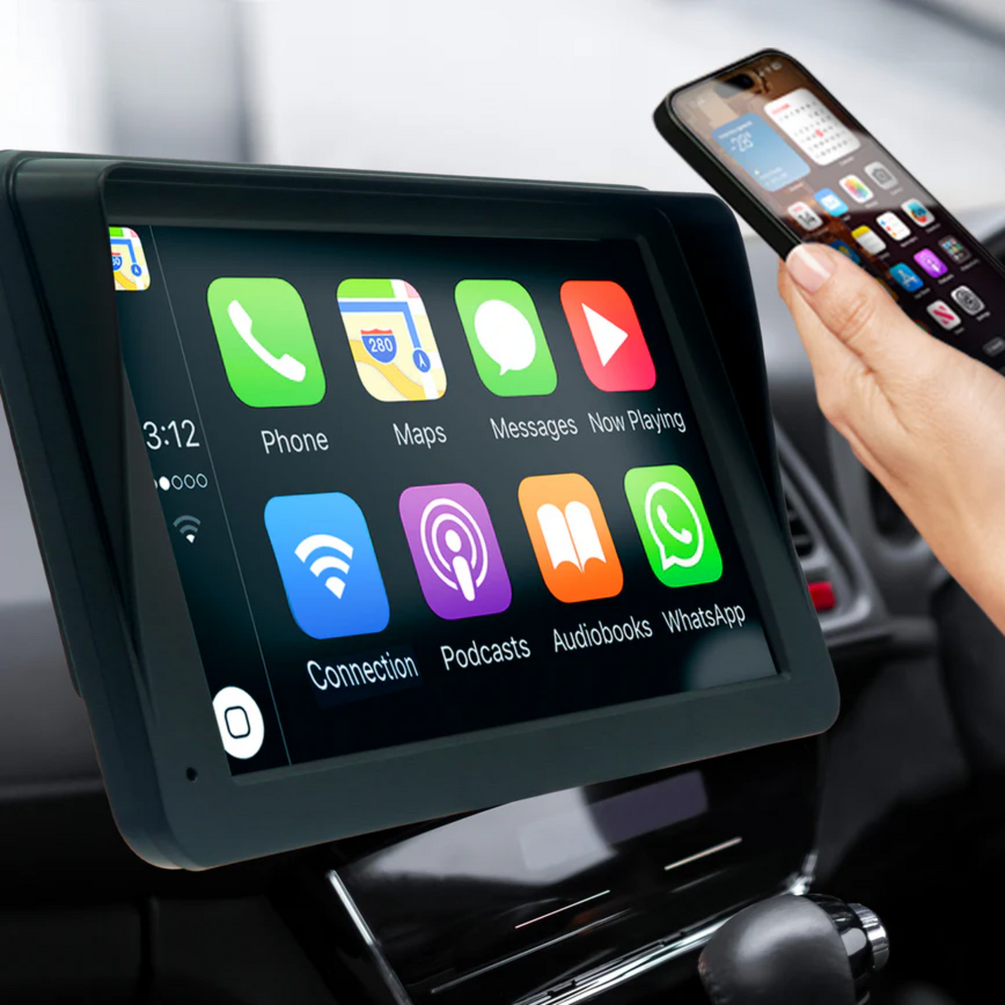 7" HD Touch Screen CarPlay + FREE Reversing Camera (Worth $80)