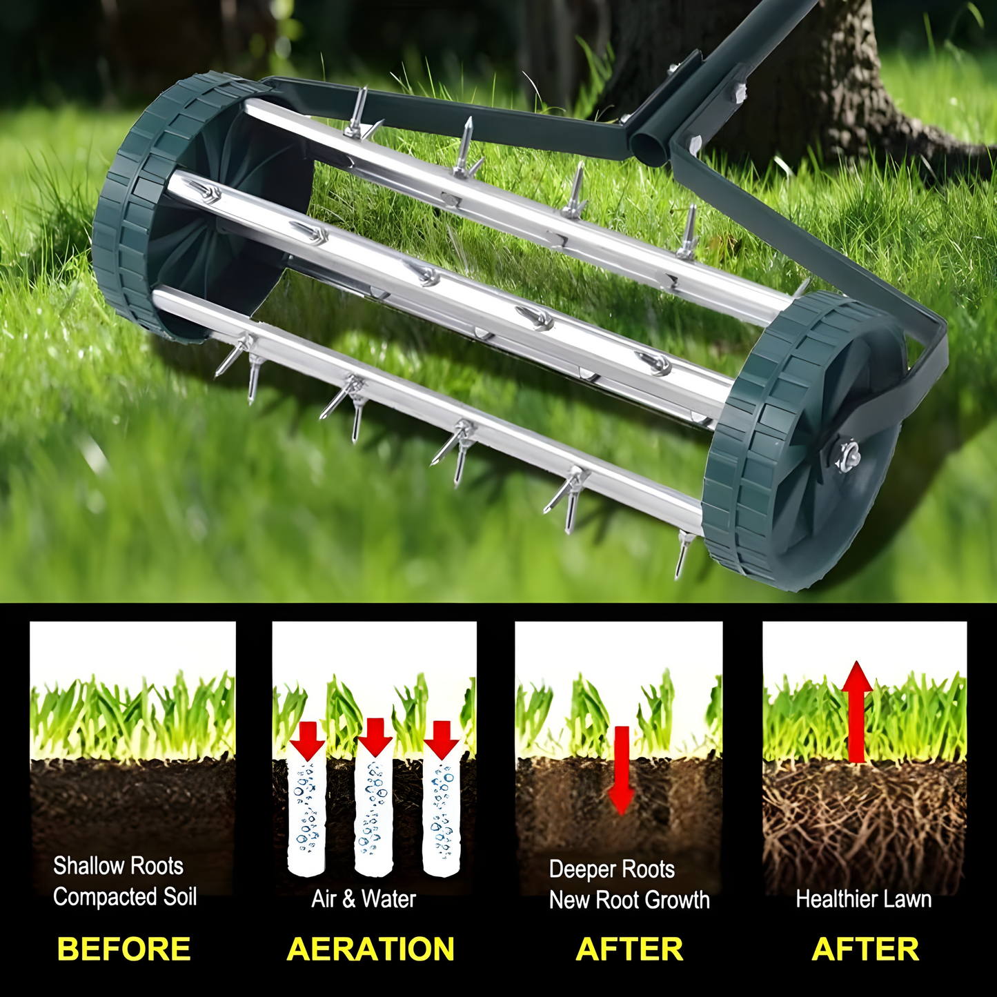 Rolling Lawn Aerator