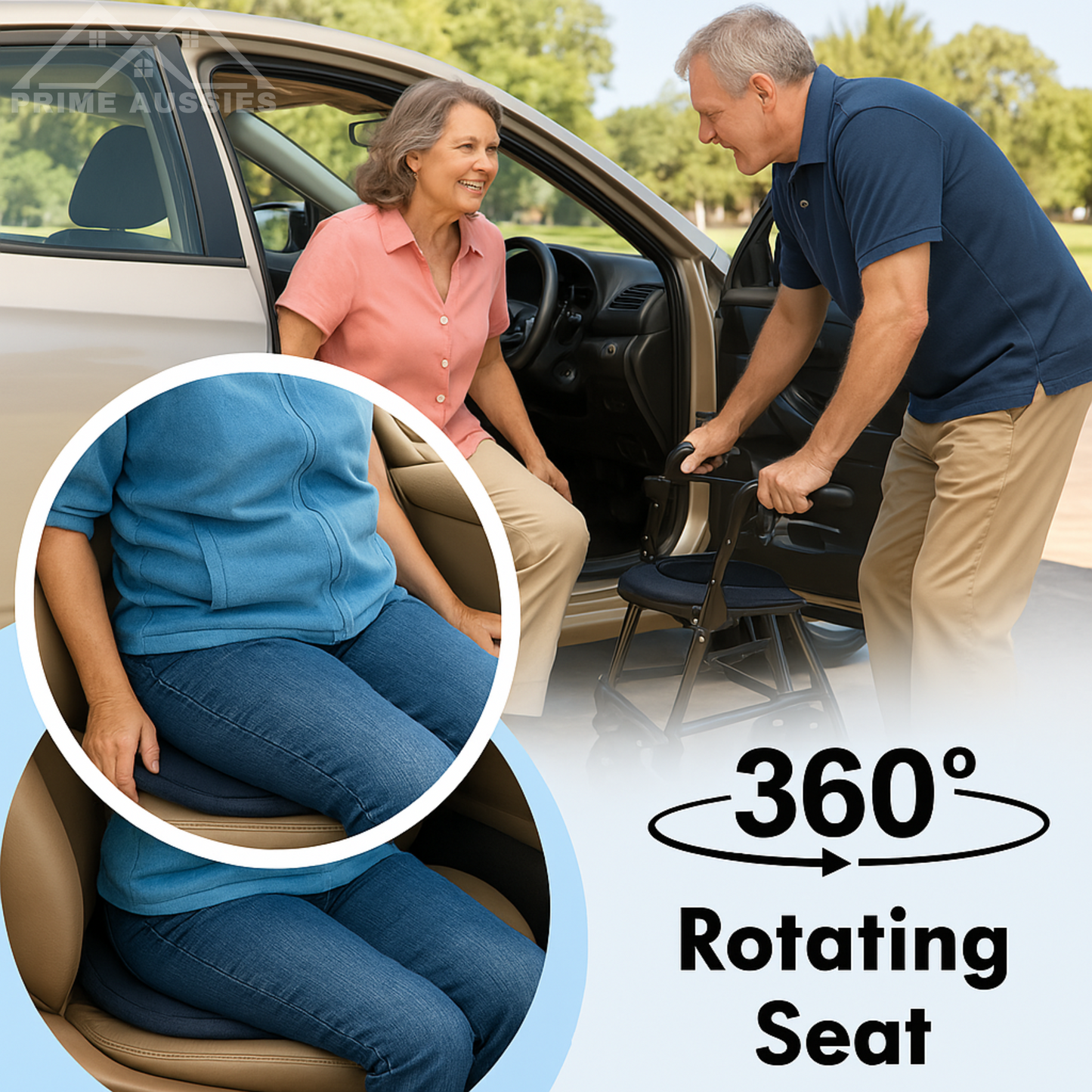 360° Rotating Car Cushion