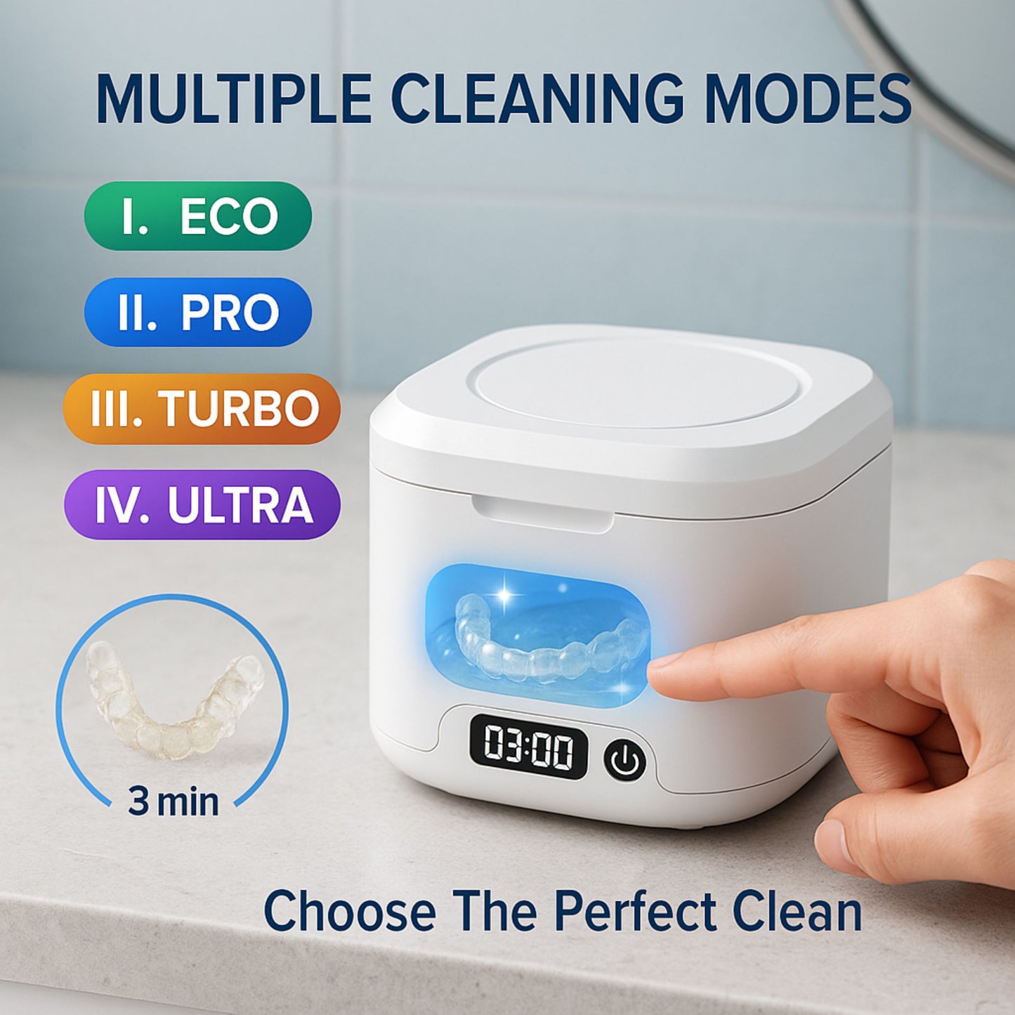 Ultrasonic UV Retainer Cleaner
