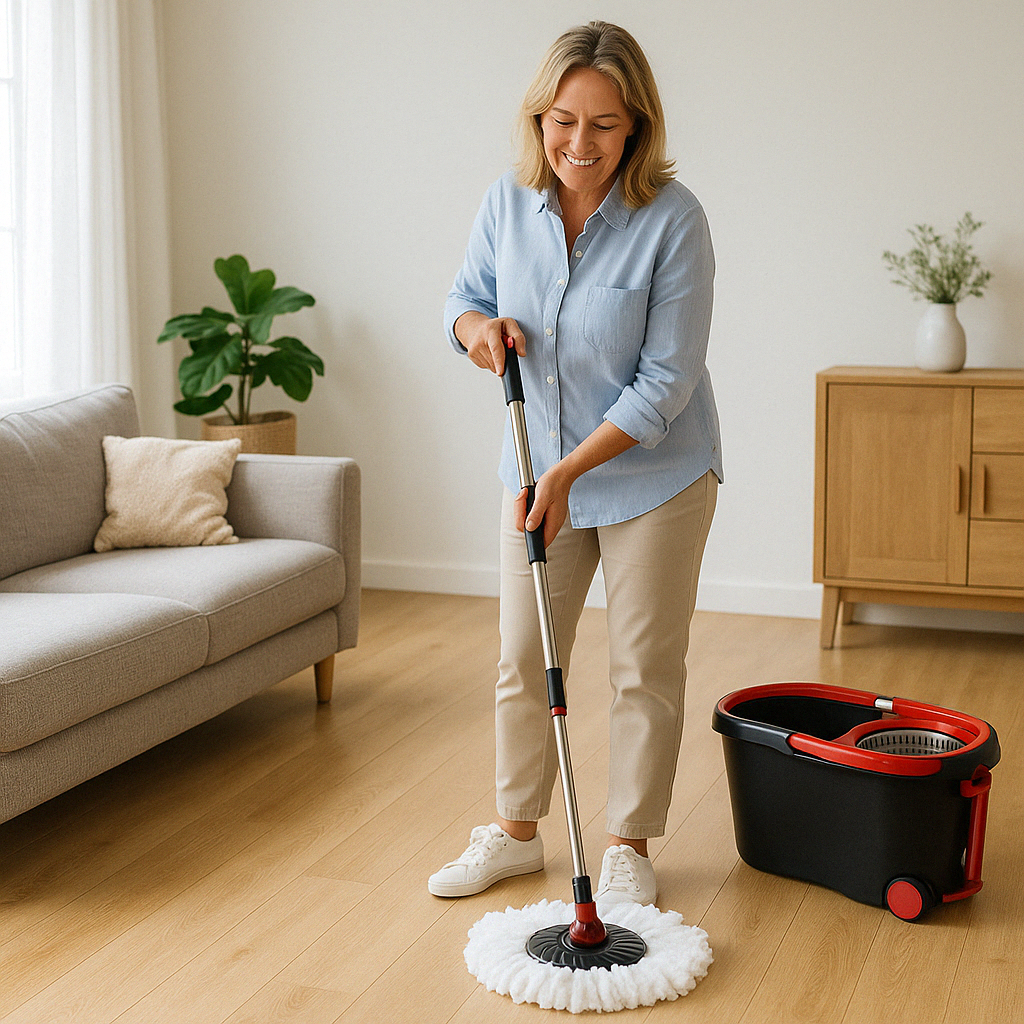 Microfibre Mop With 360° Spin Bucket