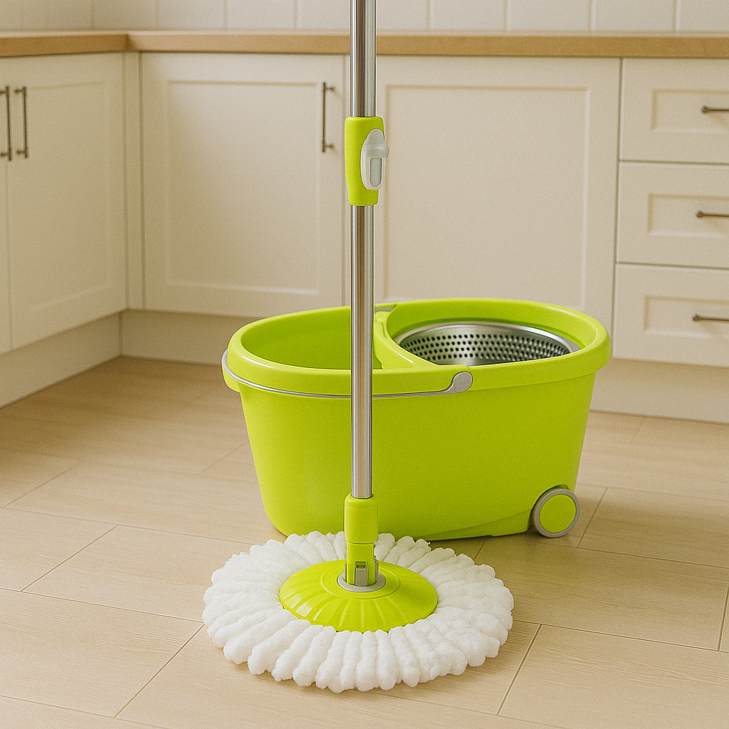 Microfibre Mop With 360° Spin Bucket