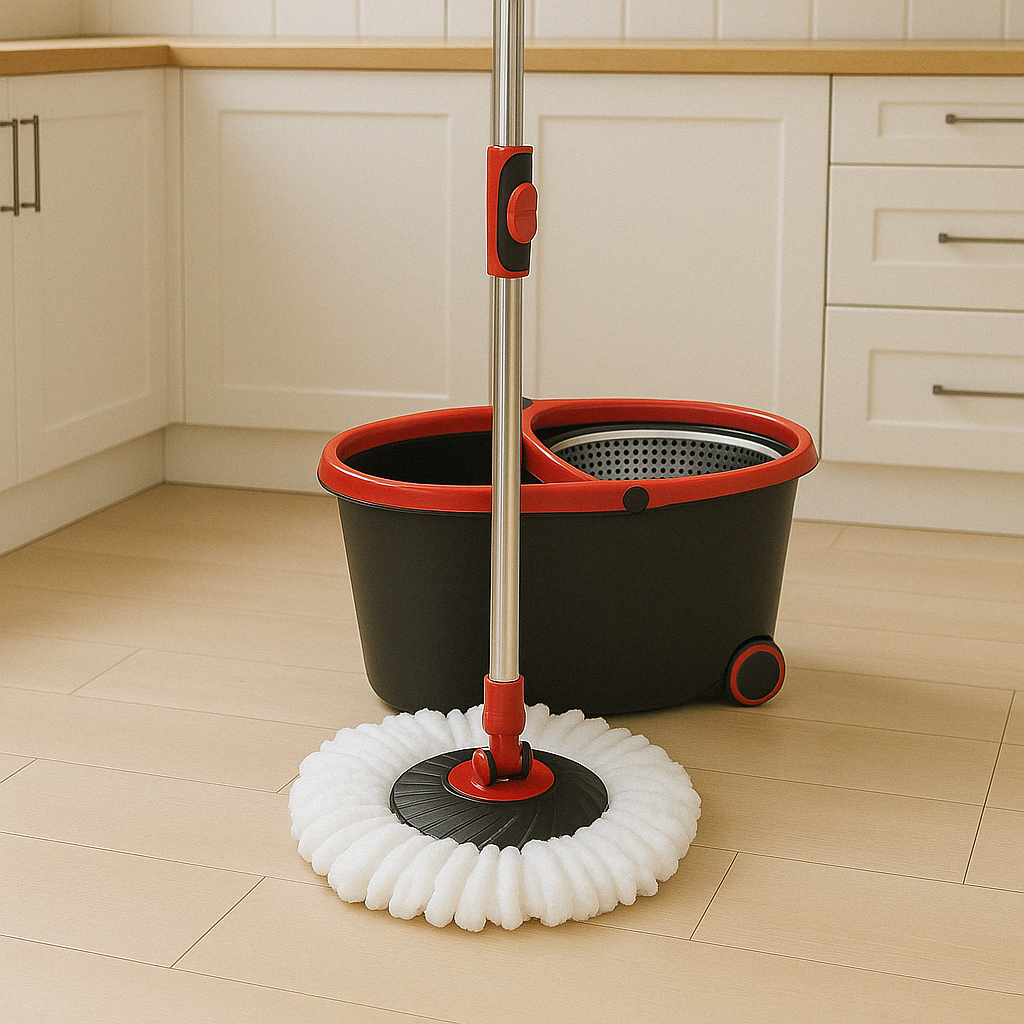 Microfibre Mop With 360° Spin Bucket
