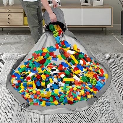 Kids Play Mat & Basket - Easily Pack Up Your Kids Toys
