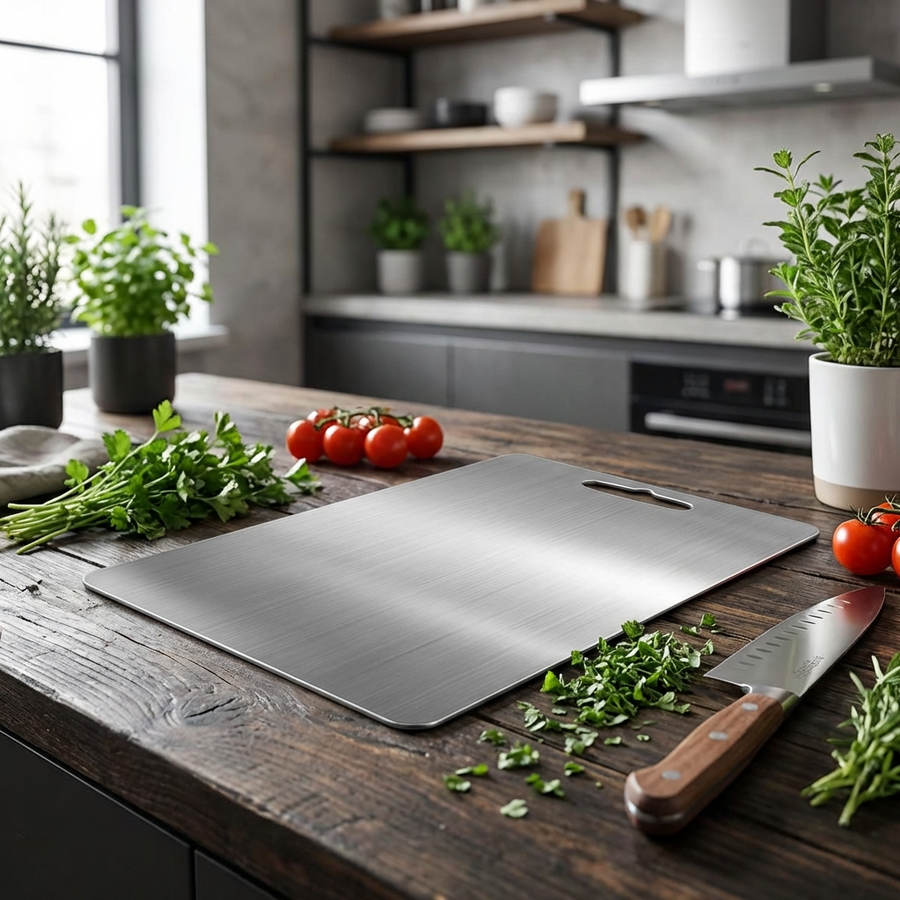 Knife friendly titanium board